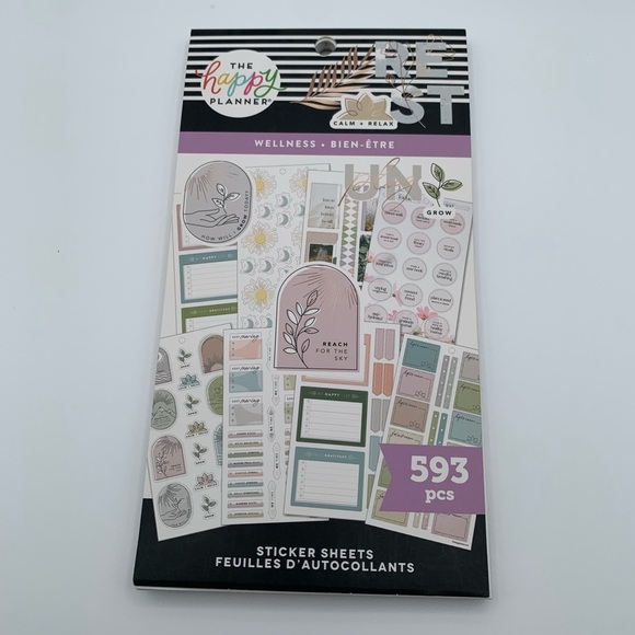 The Happy Planner Wellness Sticker Book 593pc - Picture 1 of 8